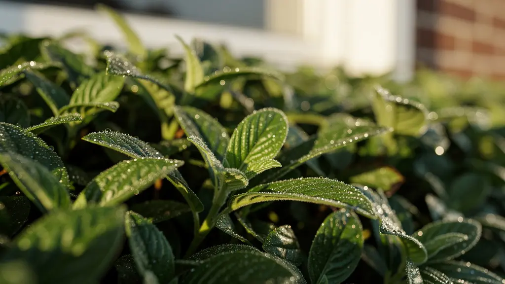 Vista exterior de ventana con setos y plantas que actúan como filtro natural del aire